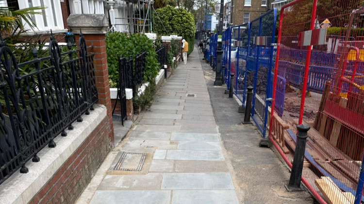Part of Richmond Hill continues to be closed as Thames Water continue repair work following pipe burst last week (credit: Thames Water).