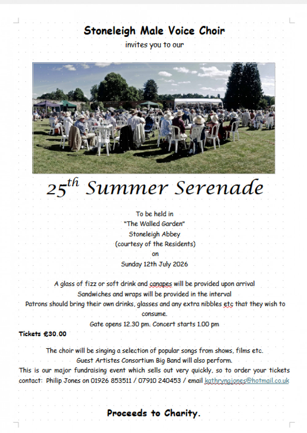 Stoneleigh Male Voice Choir 25th Summer Serenade