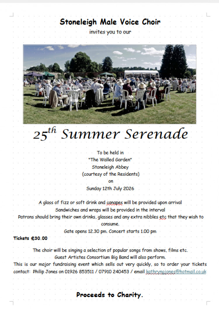 Stoneleigh Male Voice Choir 25th Summer Serenade