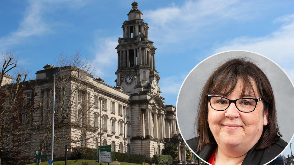 Stockport Labour Group leader Cllr Christine Carrigan has stepped down, saying the government's version of the Labour Party "has to improve hugely and quickly" (Images - main: Nub News / inset: SMBC)