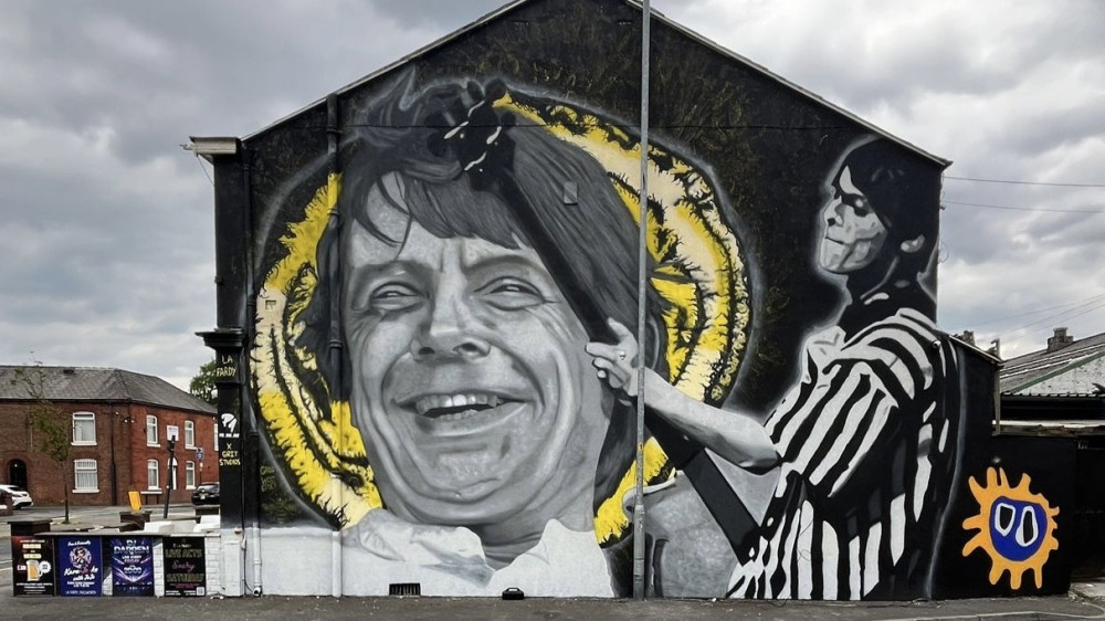 A new mural celebrating the life of late music legend and Heatons resident Mani has been completed (Image supplied)
