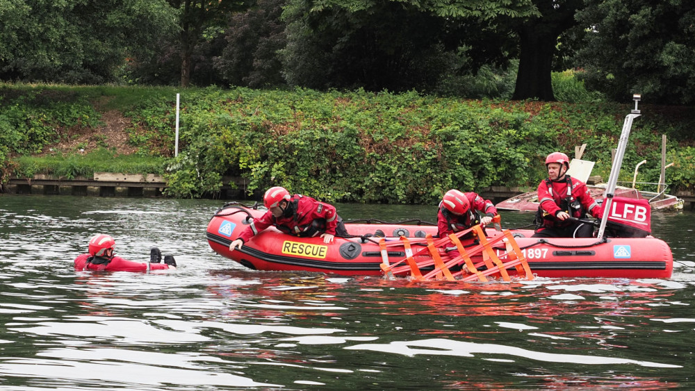 London Fire Brigade is urging residents to stay safe around open water following the deaths of a woman and a boy in the River Brent over the weekend (credit: London Fire Brigade).