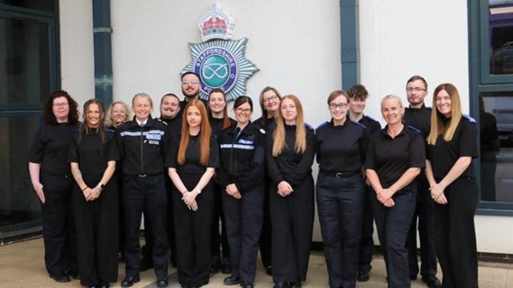 The new recruits have been working hard to make sure emergency calls are answered quickly (image via Staffordshire Police)