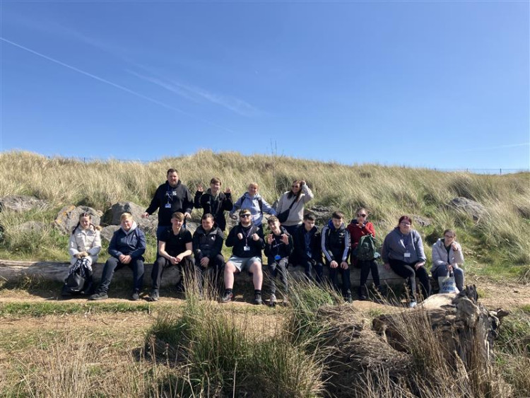 Students visited Red Rocks to explore coastal habitats and learn about native wildlife (Image supplied)