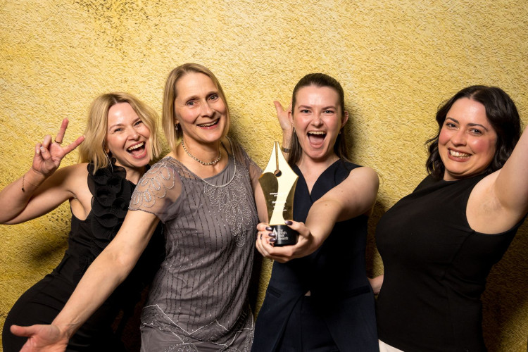 The Griffin team at the awards. Picture by Graham Turner - British Book Awards.