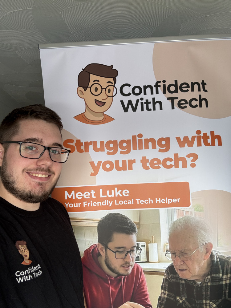 Luke Vincent, founder of Confident With Tech, has gone full time helping local people feel calmer and more confident with technology.
