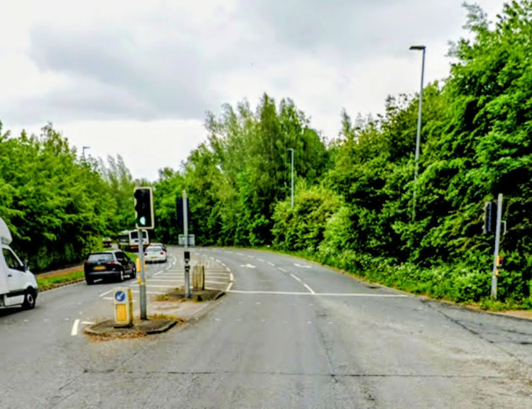 The A51 London Road, Peter De Stapleigh Way and Elwood Way junction in Stapeley is closed for four nights from Monday 19 May (Photo: Google).