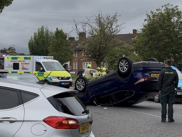 Emergency services at the scene of the crash 