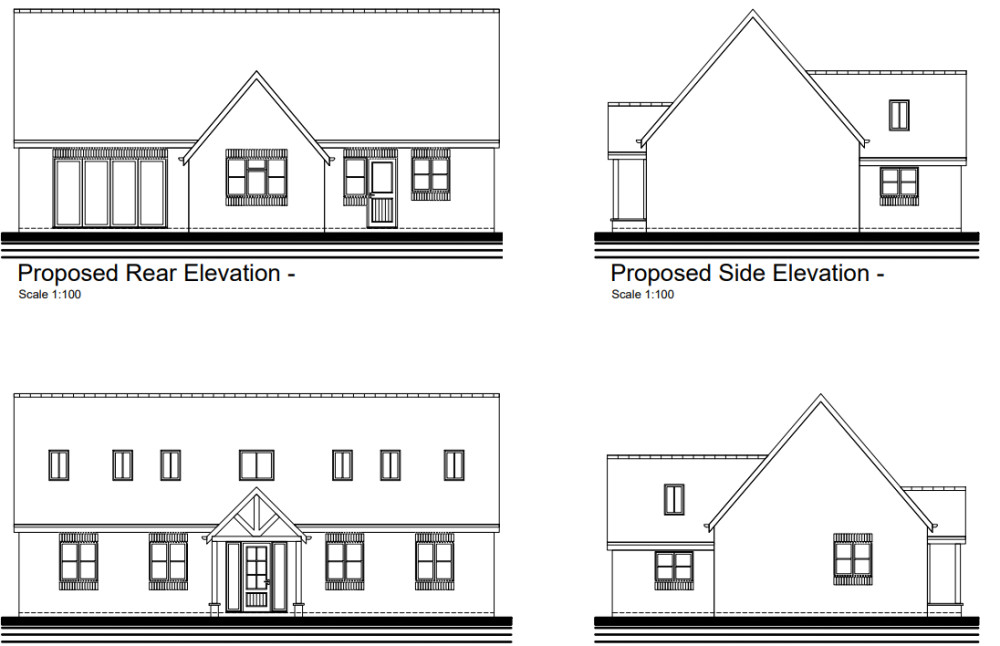 The house would be built by stables on the edge of Rowington (image via planning application)