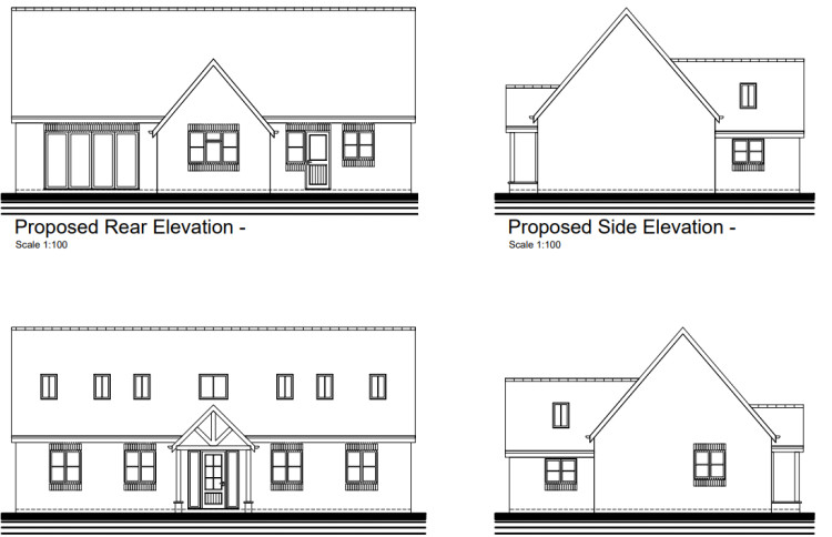 The house would be built by stables on the edge of Rowington (image via planning application)