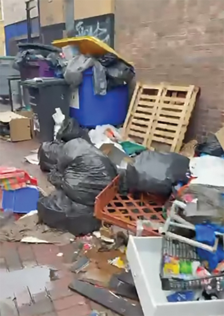 The scene in Grays this morning. 