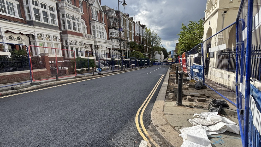 Thames Water resurfacing works on Richmond Hill pictured on 14 May (credit: Image supplied).