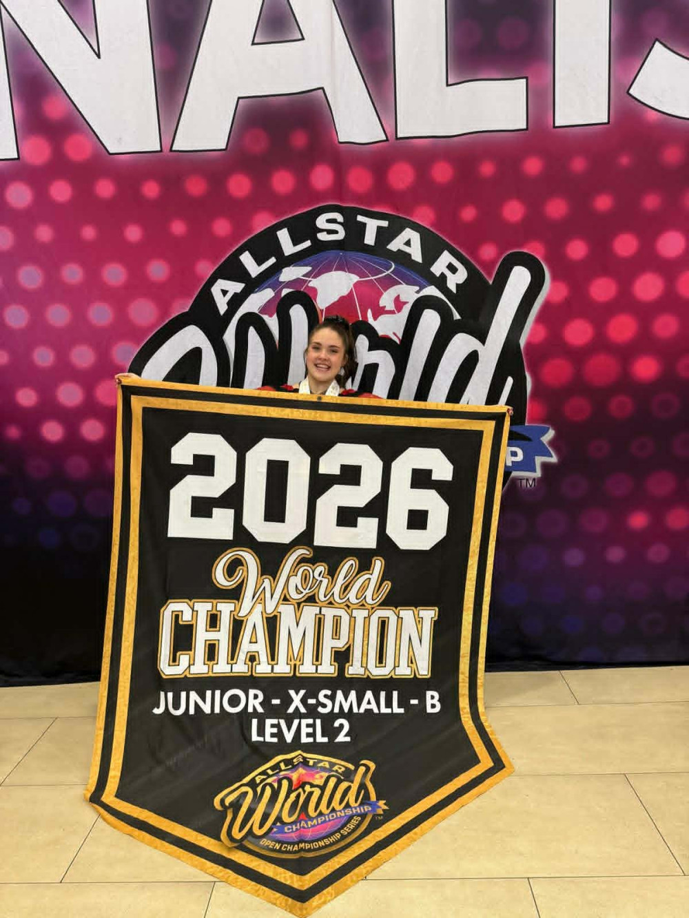 Keira Evans from Sandbach is a world champion cheerleader. (Photo: Keira Evans) 