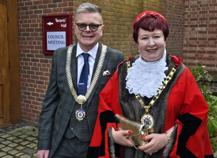 Judy Snowball was sworn in as Cheshire East's new mayor at a special ceremony on Wednesday 13 May (Photo: Belinda Ryan, LDRS).