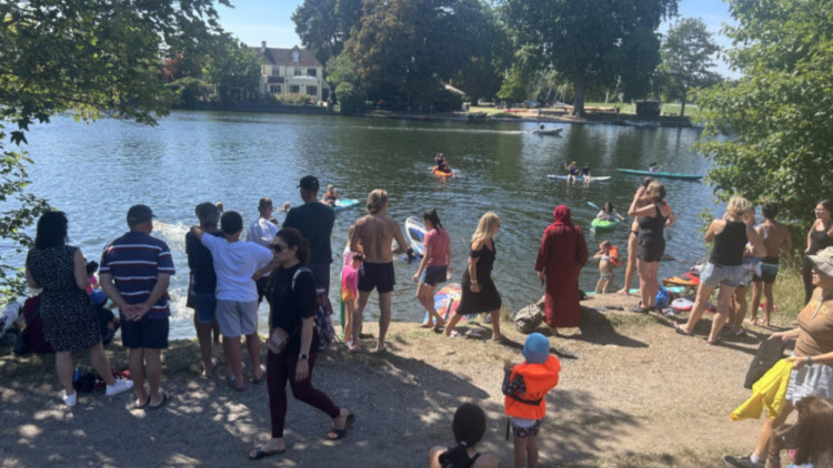 The River Thames at Ham and Kingston has become London's first official designated bathing spot (credit: Tilly O'Brien)