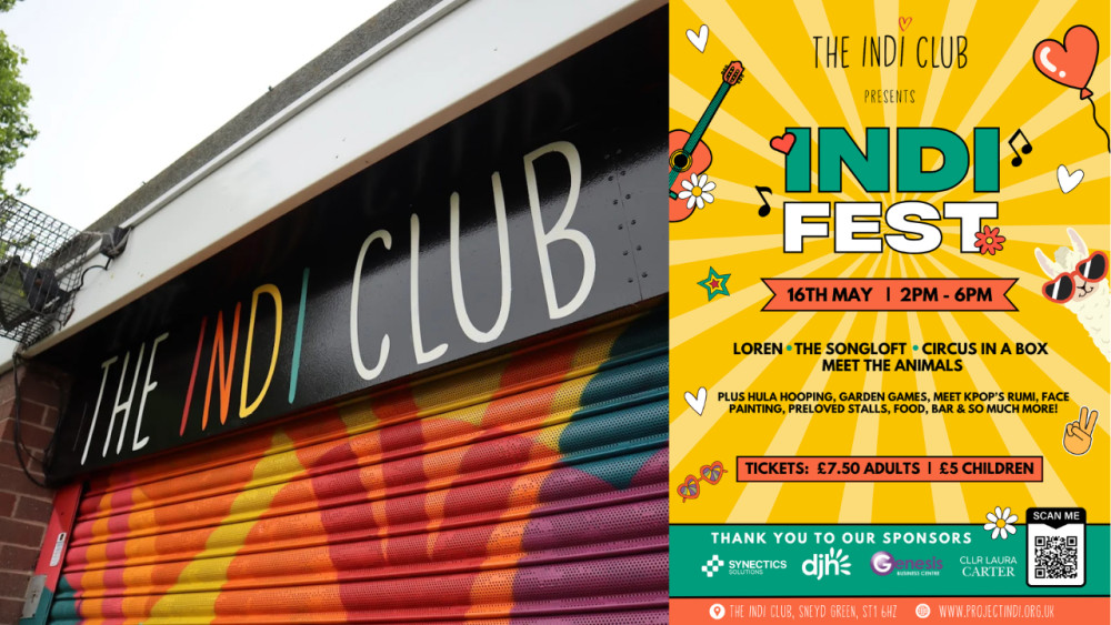 Indi Fest will take place at the charity's hub, The Indi Club, in Sneyd Green (images via Project Indi)
