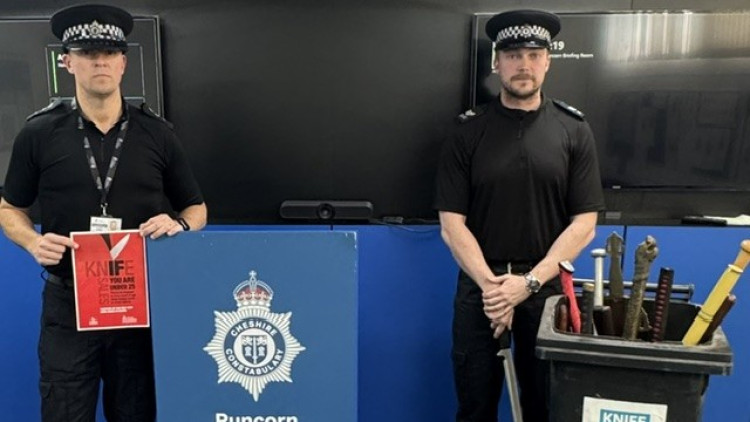 Cheshire Police have launched a week-long operation as they look to clamp down on knife crime (Credit: Cheshire Police)