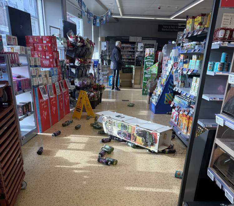 The aftermath of the incident. 