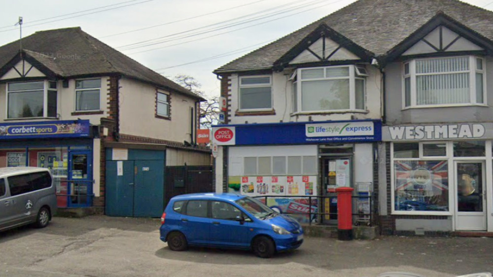 Milehouse Lane Post Office will close for two weeks on Sunday 31 May (image via Google Street View)