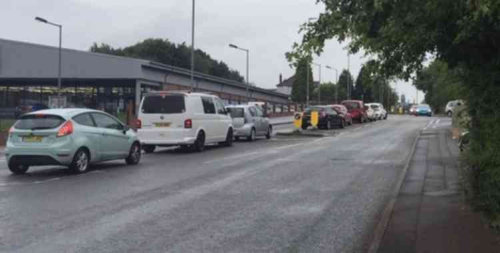 This was what the queue looked like at lunchtime in Coalville