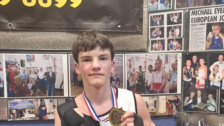 Shepton Mallet boxer Reggie Williams wins historic debut (supplied) 