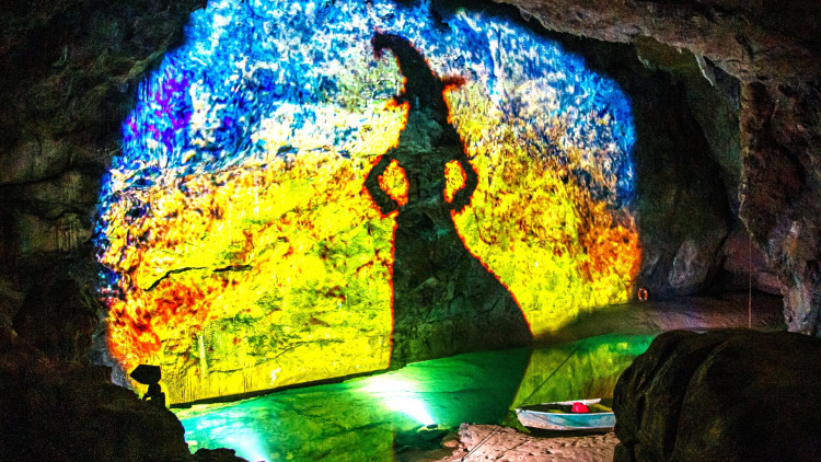 New £250,000 attraction uses projection mapping and sound to bring Wookey Hole’s legends and geology to life. (Supplied) 