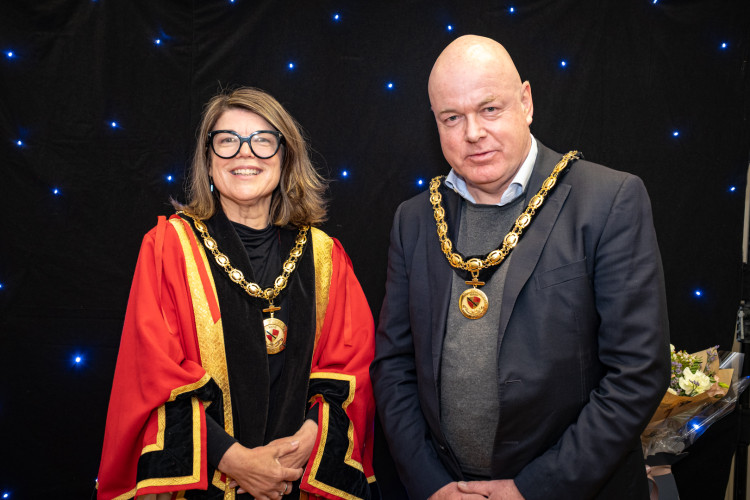 Councillor Kim Jamson was sworn in as Mayor of Nantwich at the Annual Town Council meeting on  14  May, with councillor Geoff Smith appointed as her consort (Photo: Supplied).