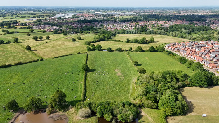 Plans for up 660 homes and a 60-bed care home on fields in the strategic green gap at Wistaston have been recommended for approval (Photo: Jonathan White).