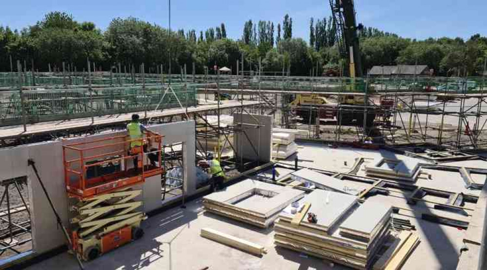 The cafe being installed as part of the new development. Photo: Leicestershire County Council