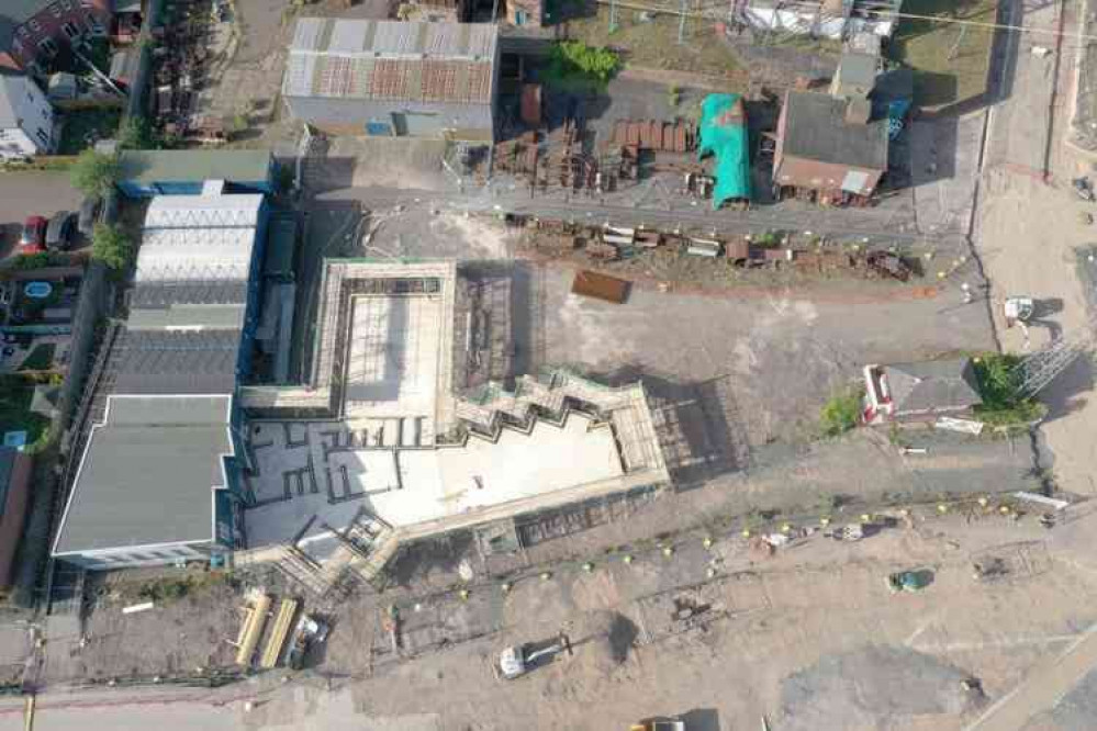 A bird's eye view of the site