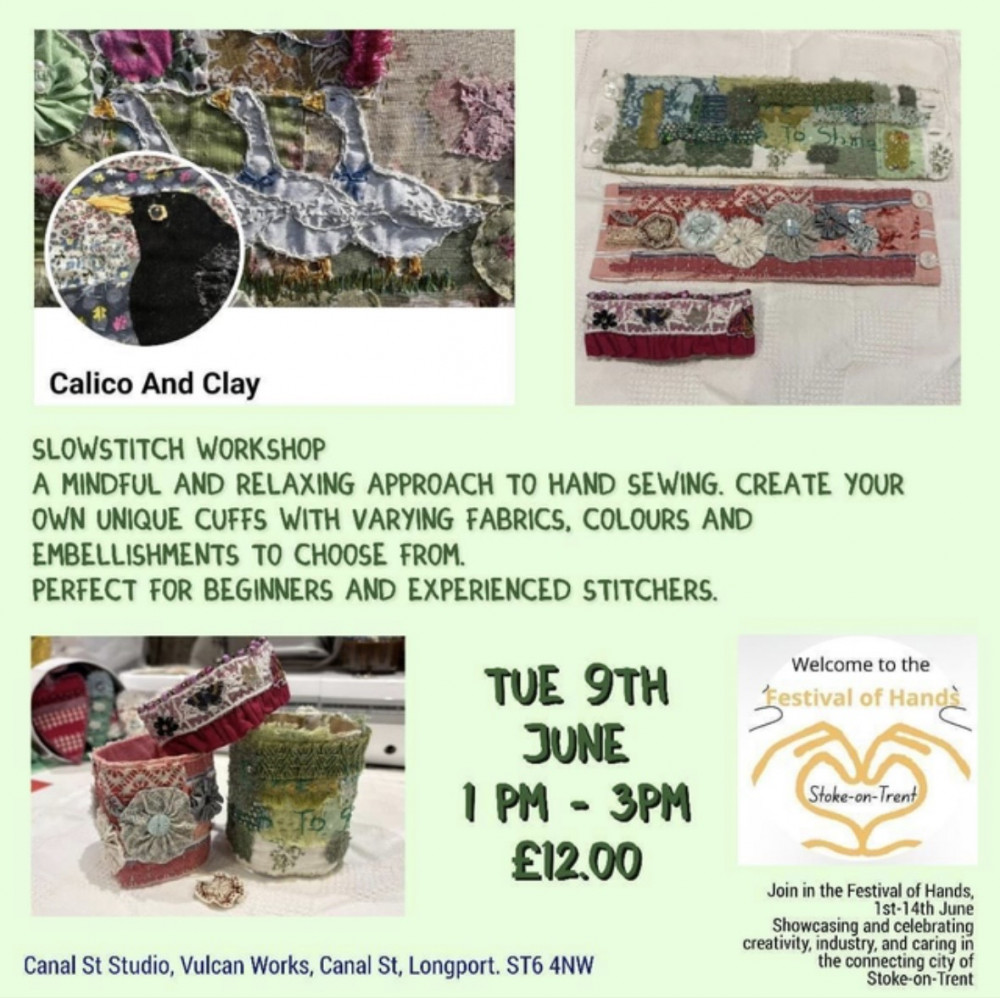 Slowstitch  cuff workshop 