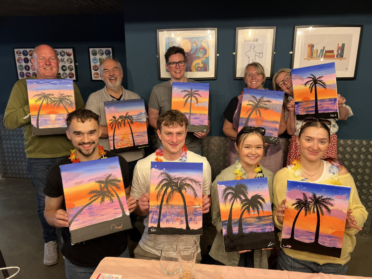 Paint your own Tropical Beach Scene