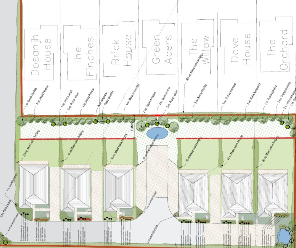 The bungalows sit behind an already developed row of houses on the former nursery site.