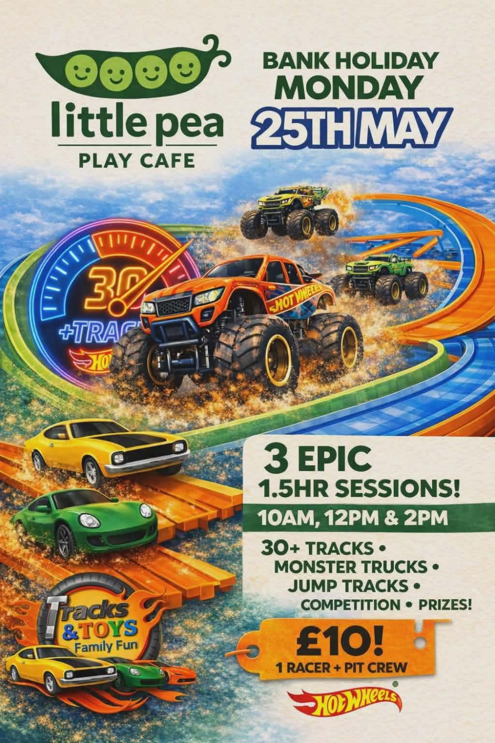 Hot wheels take over at Little pea play cafe 