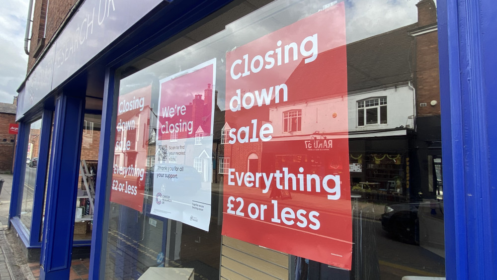 Cancer Research UK is closing in Kenilworth (image by Nub News)