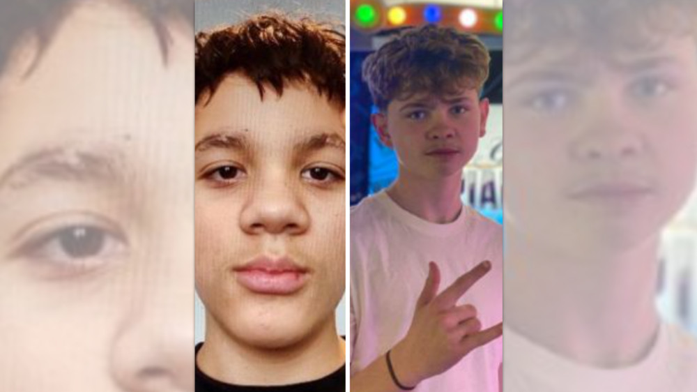 Luca, 13 (left) and Liam, 14 - both were last seen on Burnage Lane in Heaton Mersey (Images via GMP)