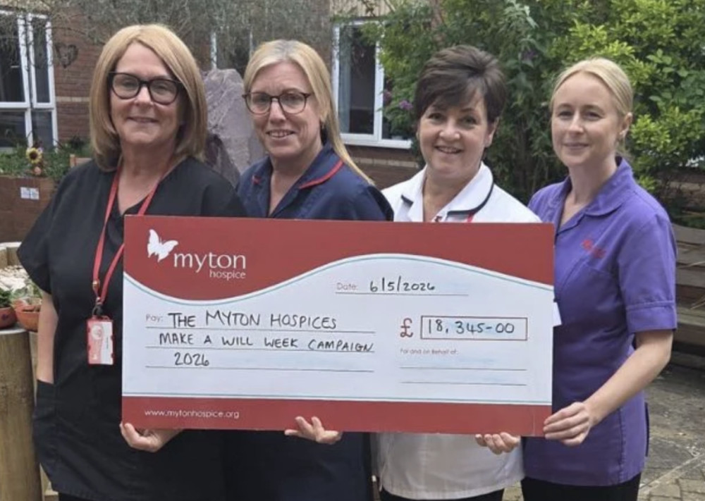 Nearly £20,000 raised by Myton Hospice during 2026 'Make a Will Week' (image via Myton Hospice)