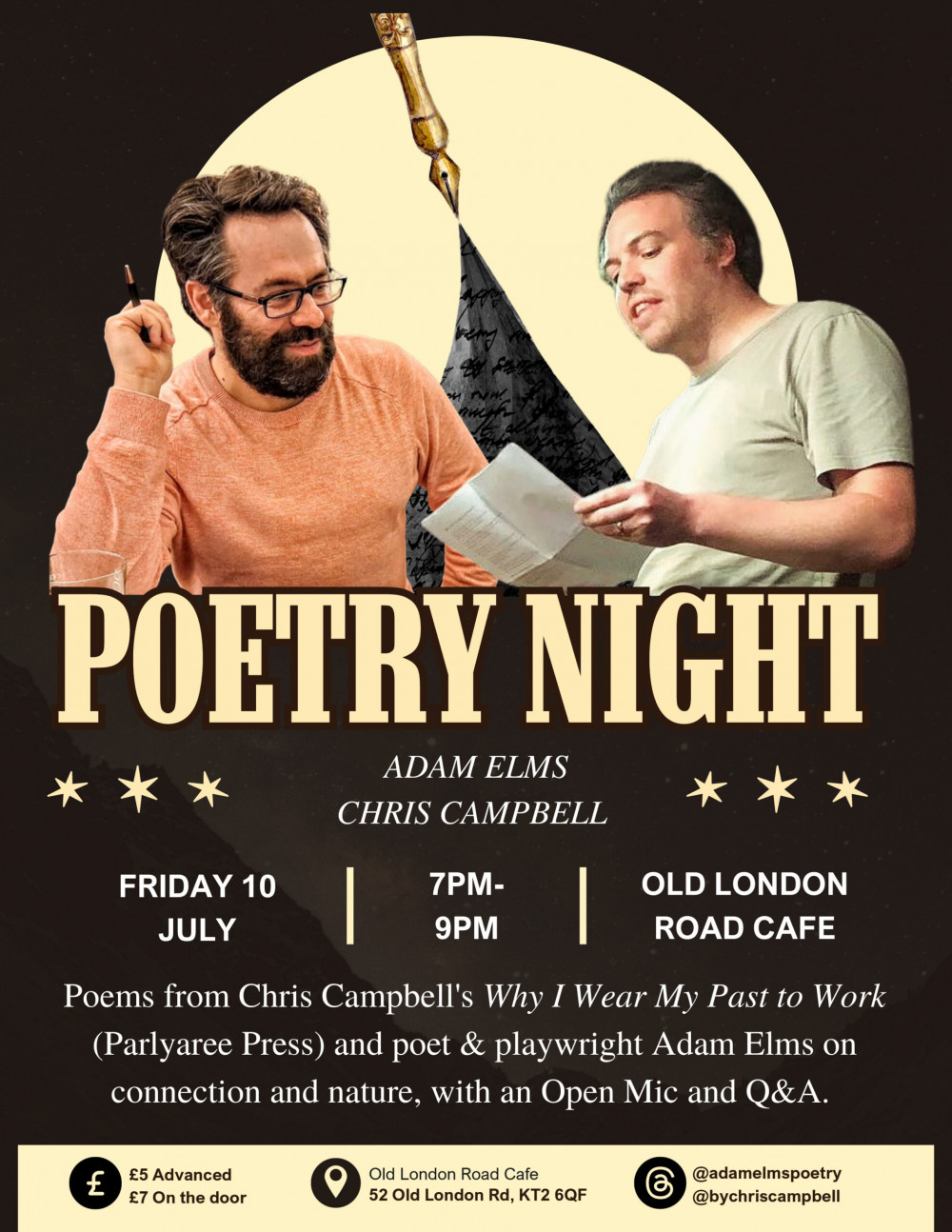 Poetry Night with Adam Elms and Chris Campbell