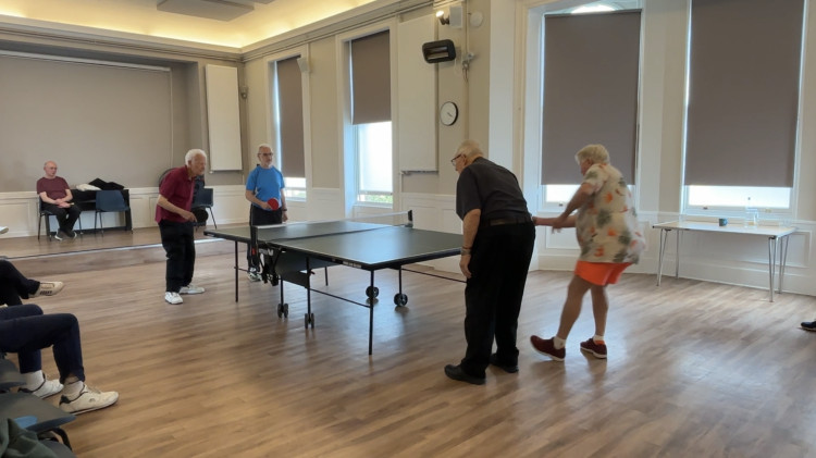 Bernard Harrison and Eric Ruggier, both aged 94, are still regularly playing table tennis at ETNA’s over-50s sessions in Twickenham (credit: Nub News).