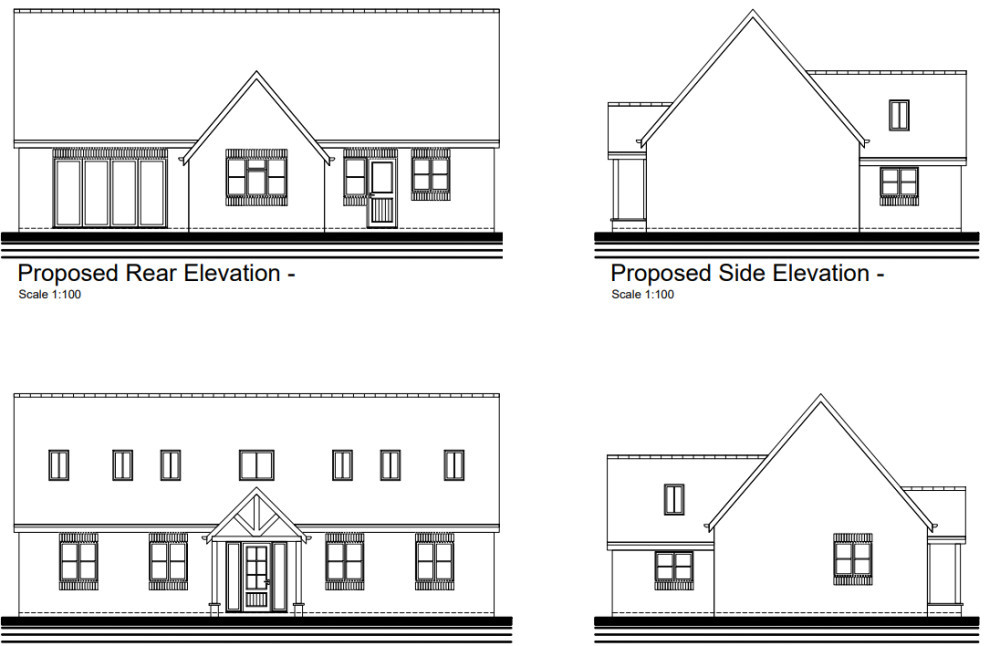 The house would be built by stables on the edge of Rowington (image via planning application)
