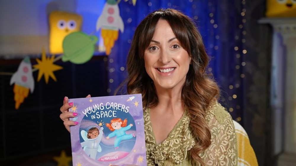 Published by John Bangs and written and illustrated by Ana Graça, 'Young Carers in Space' featured on CBeebies' 'Bedtime Stories' with Natalie Cassidy (Image supplied)
