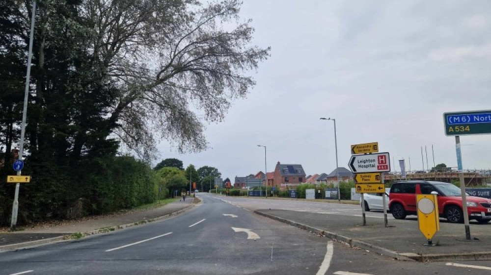 Sydney Road, between Crewe Green Roundabout and Stephenson Drive, closed on Tuesday 26 May, and is expected to reopen on the evening of Friday 29 May (Photo: Ryan Parker).