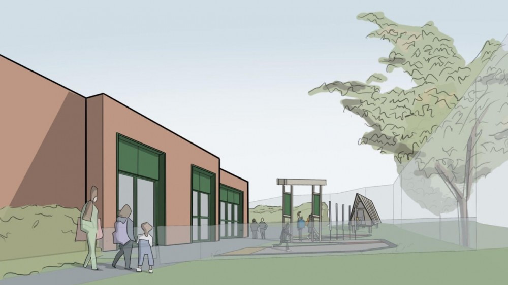 The St John's Primary School expansion is yet to begin (image via planning application)