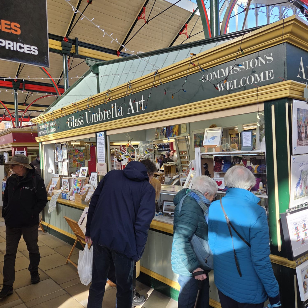 Glass Umbrella Art, inside Stockport Market Hall, has become a favourite destination for shoppers looking for unique artwork, thoughtful gifts and creative finds with a personal touch (Photo: Supplied).