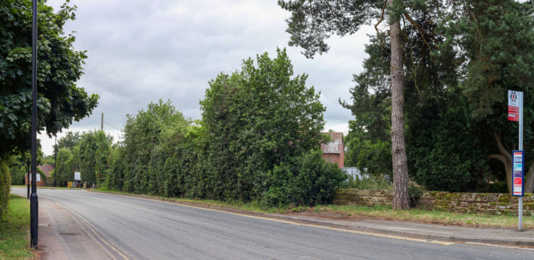 The flats would be built off Westwood Heath Road near the University of Warwick (image via planning application)