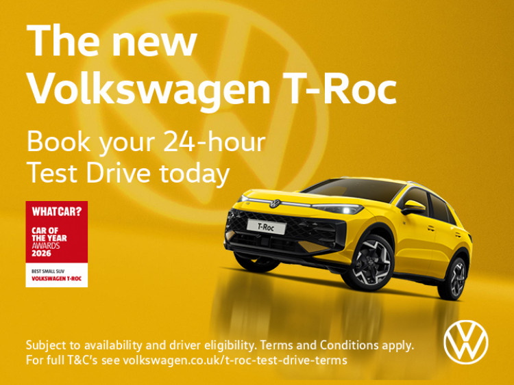 Our Motors Partner at Crewe Volkswagen are delighted to offer local drivers from Sandbach the opportunity to experience the Volkswagen T-Roc. (Photo: Swansway).