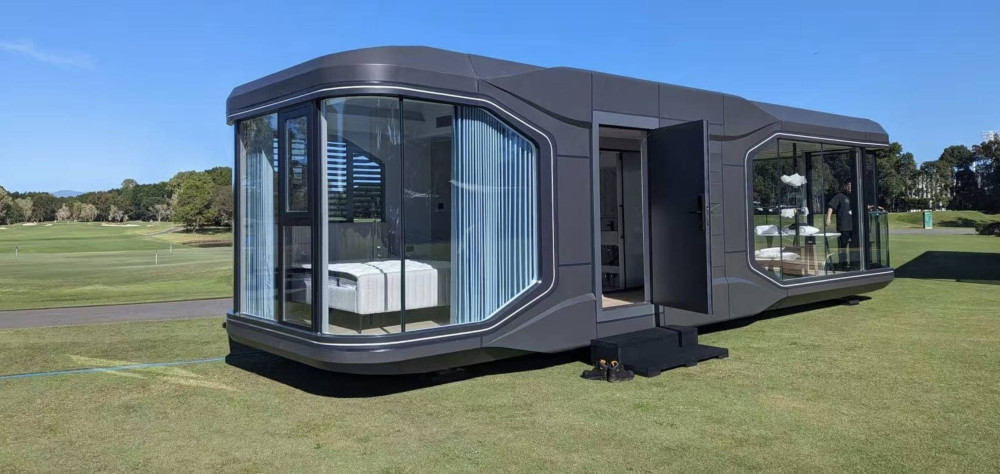The Jin Soul capsule holiday homes spend 42 days on a boat coming from China to the UK (image supplied)