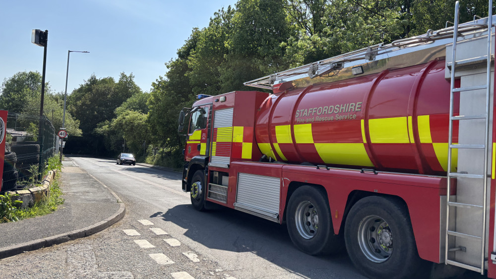Staffordshire Fire and Rescue Service attended a fire on Mill Hayes Road in Knypersley (image via Nub News)