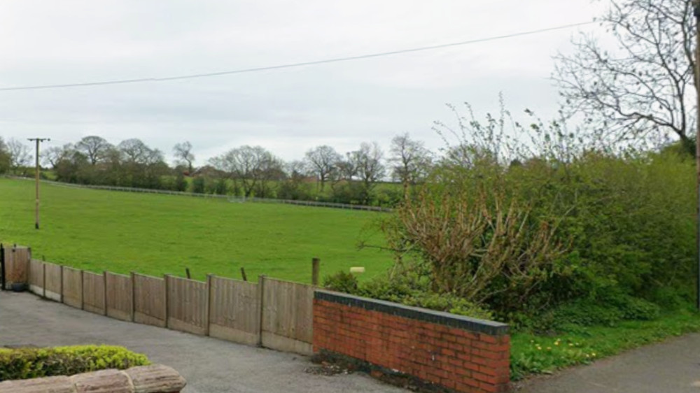 An outline planning application has been submitted for up to 55 homes on a field north of Breach Road in Brown Edge (image via Google Street View)