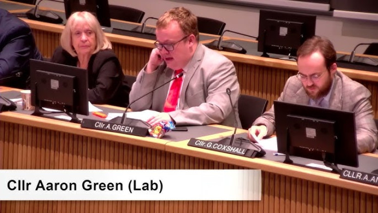 Cllr Aaron Green and colleague Sue Shinnick. 